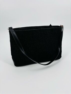 Vintage Kate Spade made in italy tweed black shoulder bag
